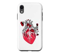 Custodia per iPhone XR Floral Human Heart Anatomy