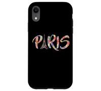 Custodia per iPhone XR Floreale Parigi Torre Eiffel Amo Parigi Cute France