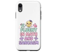 Custodia per iPhone XR Fluent In Math Sarcasm Pi Rosa Bow Lampadina Matematica Insegnante