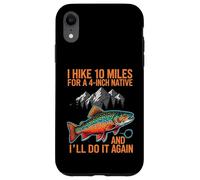 Custodia per iPhone XR Fly Fishing Brook Trout Hiker Blue Line Native