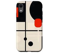 Custodia per iPhone XR Forme astratte geometriche minimaliste grafiche moderne a griglia