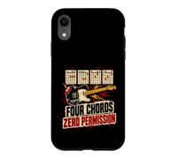 Custodia per iPhone XR Four Chords Zero Permission Punk Rock Chitarrista