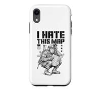 Custodia per iPhone XR FPS Gamer Funny I Hate This Map Lettore di videogiochi militare