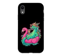 Custodia per iPhone XR Freddo Drago Flamingo Galleggiante Vacanze Estive