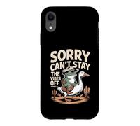 Custodia per iPhone XR Frog Sorry Can't Stay Le vibrazioni sono disattivate