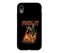 Custodia per iPhone XR Fuck It- Strega che brucia sul rogo Sigaretta Umorismo
