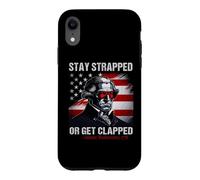 Custodia per iPhone XR Funny 4th Of July Stay Strapped Or Get Clapped
