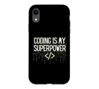 Custodia per iPhone XR Funny Coding is My Superpower Coder Programmer