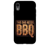 Custodia per iPhone XR Funny Dad Pitmaster BBQ Papa Smoker Grill, ideale come regalo per feste