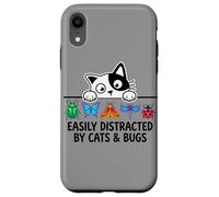 Custodia per iPhone XR Funny Entomologist Saying Easily Distracted by Cats and Bugs