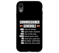 Custodia per iPhone XR Funny Fantasy Football Commissioner Schedule Draft Day