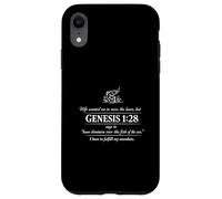 Custodia per iPhone XR Funny Genesis 1 28 Pesca Gesù Cristo Fede