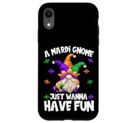 Custodia per iPhone XR Funny Gnome For Men Women Who Just Wanna Have Fun Mardi Gras