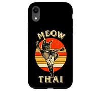 Custodia per iPhone XR Funny Meow Thai per uomini donne Muay Thai Boxing Amanti dei gatti