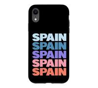 Custodia per iPhone XR Funny Modern Repetitive Text Design Spain Spaniard Europe