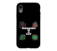 Custodia per iPhone XR Funny Office Humor Manager Is A Cat Feline Boss