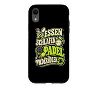 Custodia per iPhone XR Funny Padel Tennis - Mangiare, Dormire, Padel