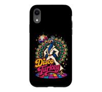 Custodia per iPhone XR Funny Peacock Disco Turkey Wrong Animal Name Stupid Joke
