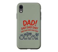 Custodia per iPhone XR Funny Raccoon Dad Yelling Raccoons Father's Day