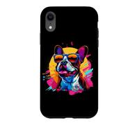 Custodia per iPhone XR Funny Retro Vintage Mens Womens 80s 90s Boston Terrier Lover