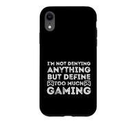 Custodia per iPhone XR Funny Video Gamer Saying Define Too Much Gaming Addict