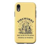 Custodia per iPhone XR Fuochi d"artificio perché prendere a pugni le persone è