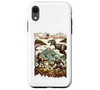 Custodia per iPhone XR Futuristic Dinosaur Battle Sci Fi Action Art Warrior