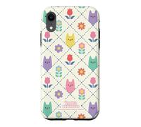 Custodia per iPhone XR Gabby’s Dollhouse Floral Cat Tile All Over Print