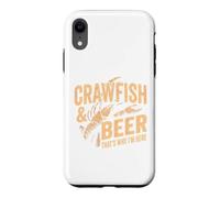 Custodia per iPhone XR Gamberi e birra Ecco perché sono qui Divertente aragosta di pesce