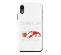 Custodia per iPhone XR Gamberi e birra Ecco perché sono qui Divertente aragosta di pesce