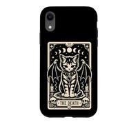 Custodia per iPhone XR Gatto Death Tarocchi Occulto Gotico Occulto Card Art Bat Wing Donne Ragazze