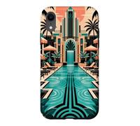 Custodia per iPhone XR Geometria Art Deco a bordo piscina