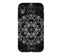 Custodia per iPhone XR Geometria sacra Metatrons Cube Dot lavoro