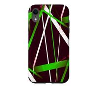 Custodia per iPhone XR Geometria Urbana Nero Bianco Erba-Verde
