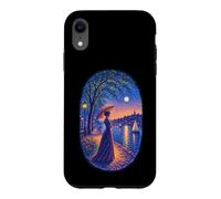 Custodia per iPhone XR Georges Seurat Ispirato Pointillist Moonlit Riverside Woman