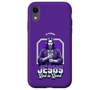 Custodia per iPhone XR Gesù Cristo la mia forza Dio è buono crocifisso cristiano