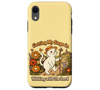 Custodia per iPhone XR Getting My Steps in Walking With The Lord Christian Cat