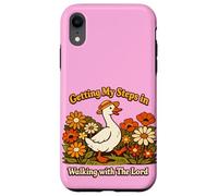 Custodia per iPhone XR Getting My Steps in Walking With The Lord Christian Floral I