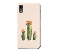 Custodia per iPhone XR Giardino succulento botanico del deserto della famiglia dei cactus in fiore