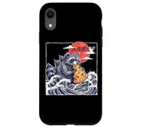 Custodia per iPhone XR Gigante Raccoon Kaiju Mangiare Pizza