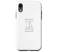 Custodia per iPhone XR Gills Rock Wisconsin Sailboat and Sun
