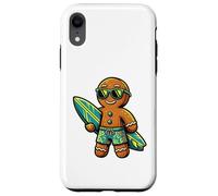 Custodia per iPhone XR Gingerbread Surfista, Natale al Sole, Tropici, umorismo