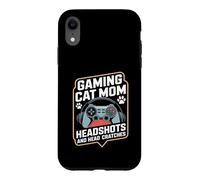 Custodia per iPhone XR Gioco Gatto Mamma Colpi Alla Testa E Graffi Testa Gamer