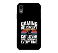 Custodia per iPhone XR Gioco introverso amante dei gatti fa le fusa sulle persone ogni volta