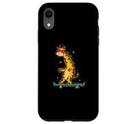 Custodia per iPhone XR Giraffa su uno skateboard Zoo Animal Park
