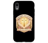 Custodia per iPhone XR Gloria cristiana a Dio per tutte le cose Gesù Cristo Donna