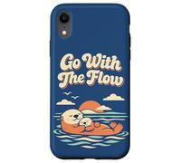 Custodia per iPhone XR Go With The Flow Cute Sea Otter Retro Animal