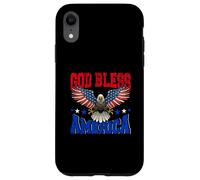 Custodia per iPhone XR God Bless America American US Eagle Flag 4 luglio patriottica