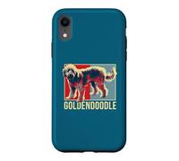 Custodia per iPhone XR Goldendoodle Pop Art Ritratto Doodle mamma papà amante dei cani arte