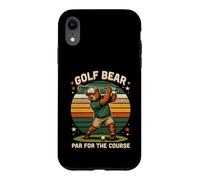 Custodia per iPhone XR Golf Bear Par per il cartone animato corso